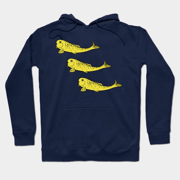 Yellow Fish Hoodie by Olooriel